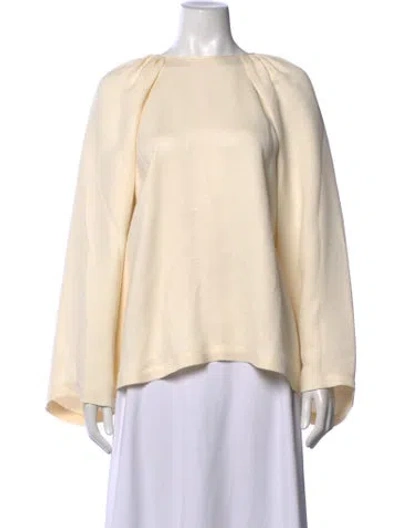 Pre-owned Co Crew Neck Long Sleeve Top In Neutral