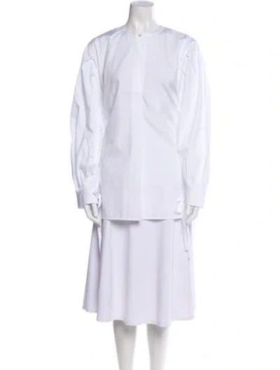 Pre-owned Co Crew Neck Long Sleeve Tunic W/ Tags In White