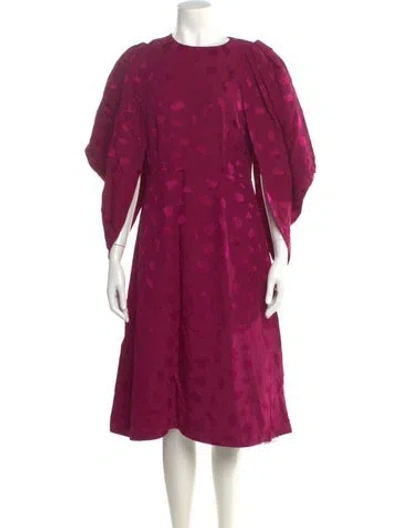 Pre-owned Co Crew Neck Midi Length Dress W/ Tags In Purple