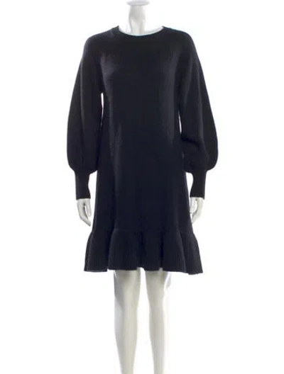 Pre-owned Co Crew Neck Mini Dress In Black