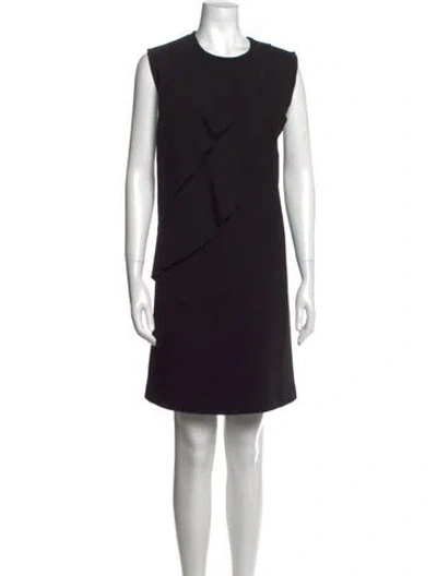 Pre-owned Co Crew Neck Mini Dress In Black