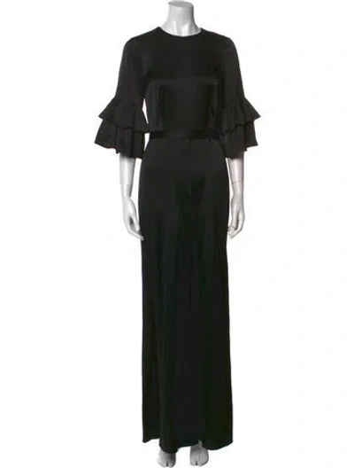 Pre-owned Co Crew Neck Mini Dress In Black