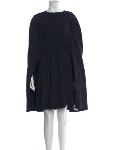 Pre-owned Co Crew Neck Mini Dress In Black