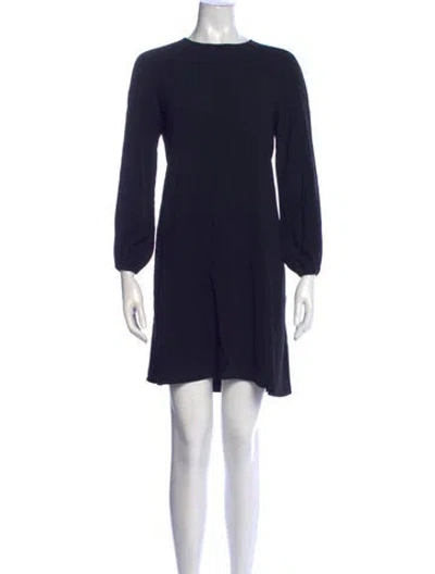 Pre-owned Co Crew Neck Mini Dress In Blue