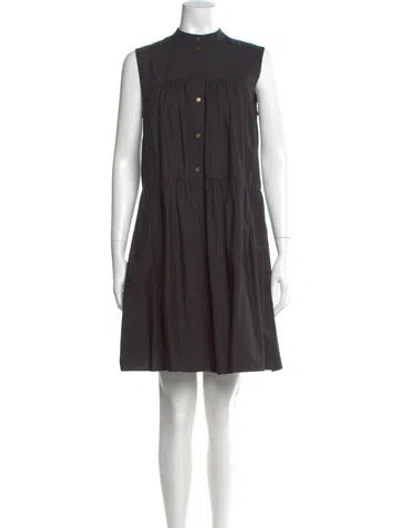 Pre-owned Co Crew Neck Mini Dress In Gray