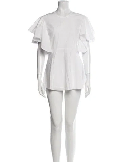 Pre-owned Co Crew Neck Mini Dress In Neutral