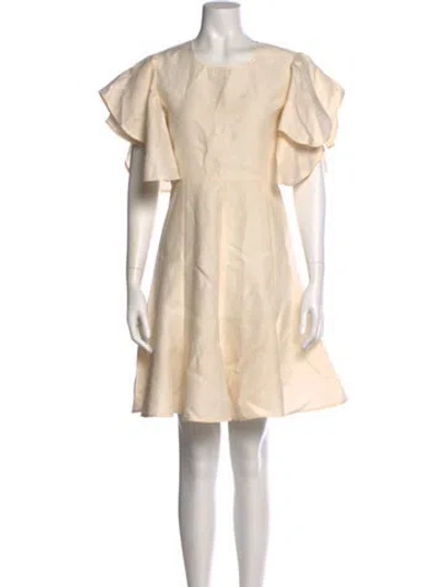 Pre-owned Co Crew Neck Mini Dress In Neutral