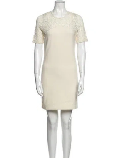 Pre-owned Co Crew Neck Mini Dress In Yellow