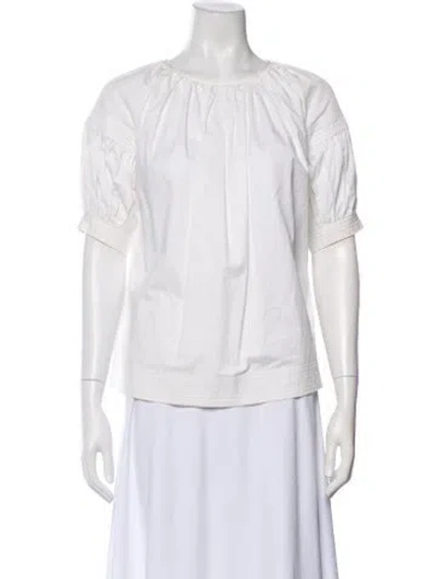 Pre-owned Co Crew Neck Short Sleeve Blouse In Black