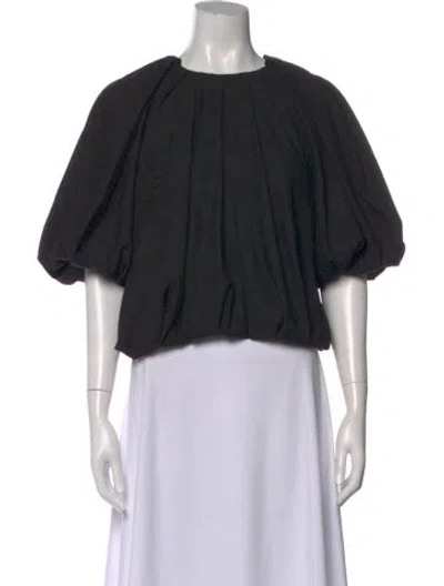 Pre-owned Co Crew Neck Short Sleeve Top In Black