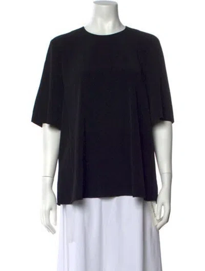 Pre-owned Co Crew Neck Short Sleeve Top In Black