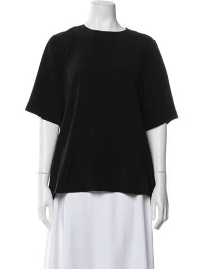Pre-owned Co Crew Neck Short Sleeve Top In Black/blue