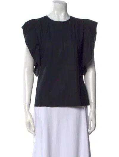 Pre-owned Co Crew Neck Short Sleeve Top In Blue