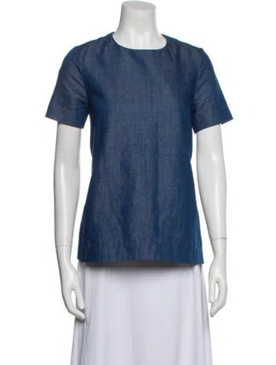 Pre-owned Co Crew Neck Short Sleeve T-shirt In Blue