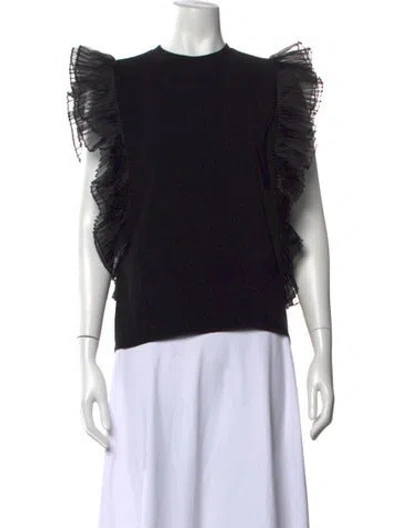Pre-owned Co Crew Neck Sleeveless Top In Black