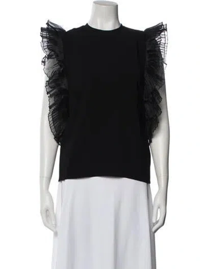 Pre-owned Co Crew Neck Sleeveless Top In Black