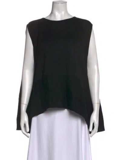 Pre-owned Co Crew Neck Sleeveless Top In Black