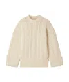 Co Oversized Cable-knit Wool-blend Sweater In Neutral