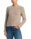 Co Cashmere Blend Long Sleeve Sweater In Brown