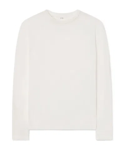 Co Crewneck Long Sleeve In Tton Jersey In Neutral