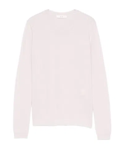 Co Crewneck Sweater In Cashmere Silk In White