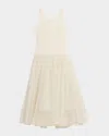 Co Crinoline Layered Drop-waist Maxi Cktail Dress In White