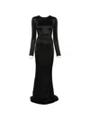 Co Open-back Cut-out Evening Gown In Black