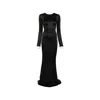 Co Open-back Cut-out Evening Gown In Black