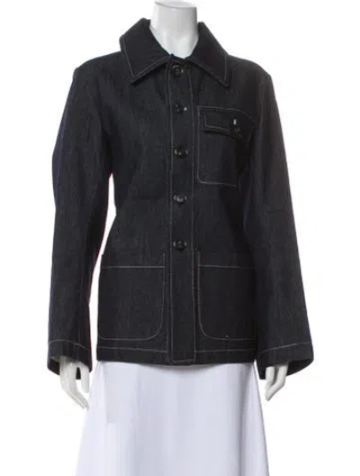 Pre-owned Co Denim Jacket In Gray