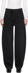 Co Denim Patch Pocket Jeans In Black