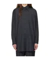 Co Gray Melange Button Down Shirt In Black