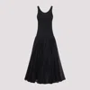 Co Crinoline Double Layer Dress In Tton Silk Voile In Black