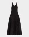 Co Double-layered Crinoline Maxi Dress In Black
