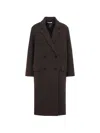 Co Oversized Double-breasted Wool Jacket In Brown
