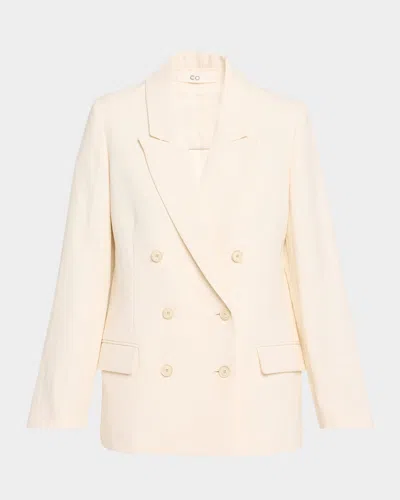 Co Double-breasted Tuxedo Jacket In Neutral