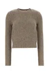 Co Cashmere Blend Long Sleeve Sweater In Gray