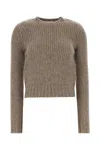 Co Cashmere Blend Long Sleeve Sweater In Gray