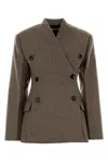 Co Dove Grey Wool Blend Blazer In Gray