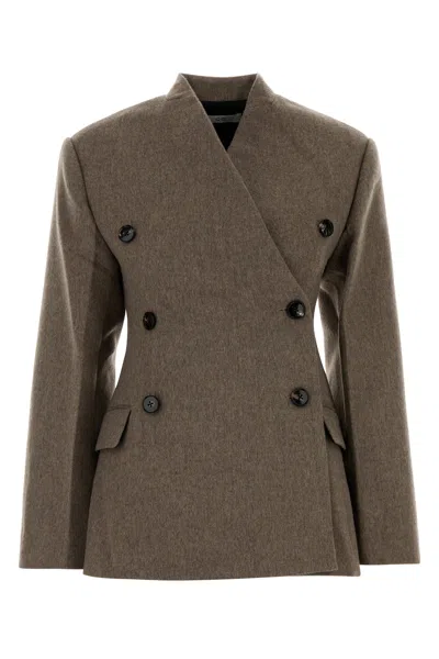 Co Dove Grey Wool Blend Blazer In Gray