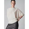 Co Asymmetric Dolman-sleeve Cashmere Knit Sweater In Ivory