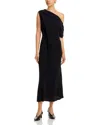 Co Draped Off Shoulder Dress In Black