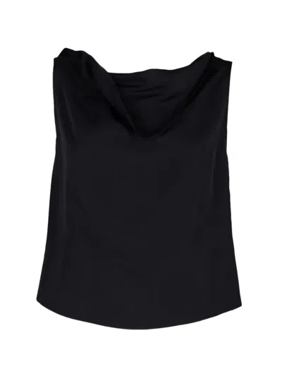 Co Draped-back Top In Blue