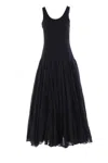 Co Flared Midi Dress In Black