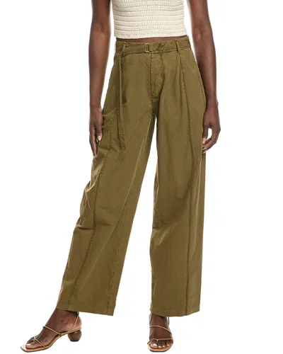 Co Belted Paneled Tton Wide-leg Pants In Neutral