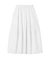 Co Elasticated-waistband Midi Skirt In White