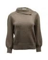 Co Essentials Knitted Sweater In Taupe Wool In Brown