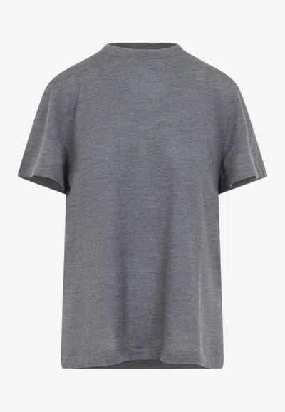 Co Fine Knit Cashmere T-shirt In Gray
