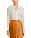 Co Fitted Classic Silk Shirt In White