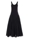 Co Flared Midi Dress In Black