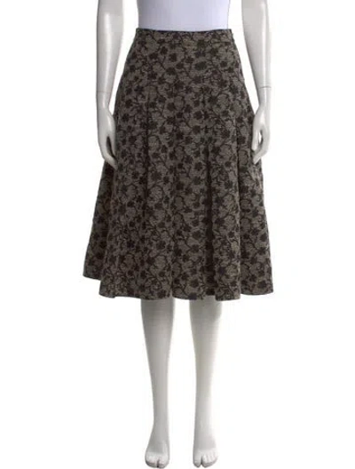 Pre-owned Co Floral Print Midi Length Skirt